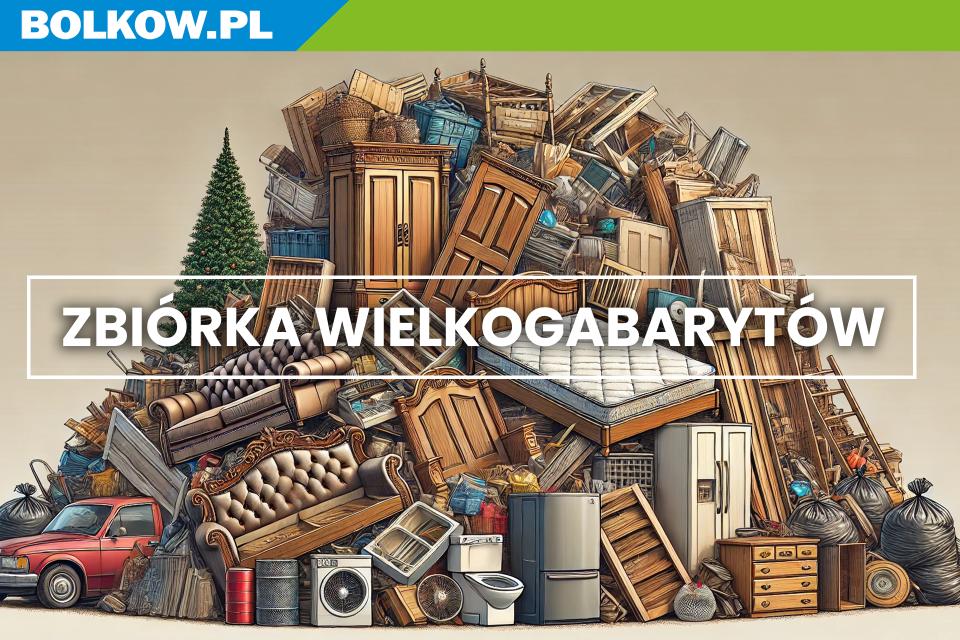 Na zdjęciu znajduje się grafika wektorowa z odpadami wielkogabarytowymi