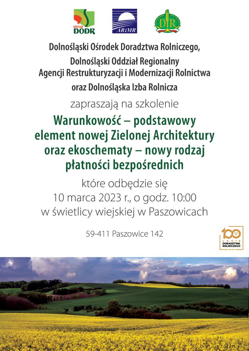plakat EKOSCHEMATY, na temat spotkania, które ma odbyć się w Paszowicach